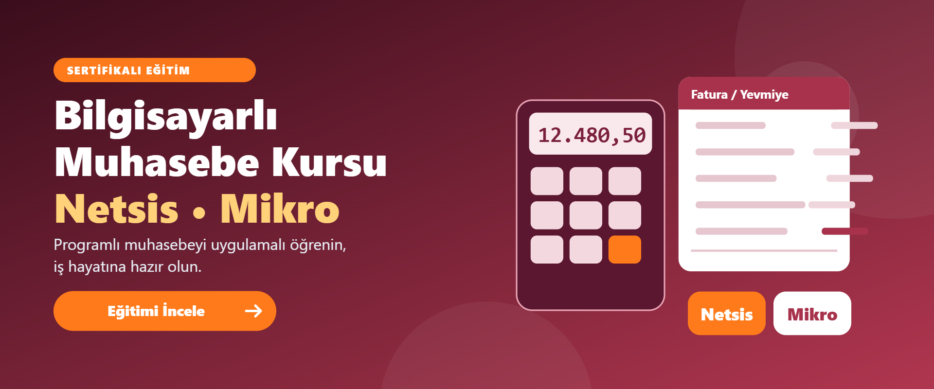 Bilgisayarlı Muhasebe Kursu Netsis Mikro